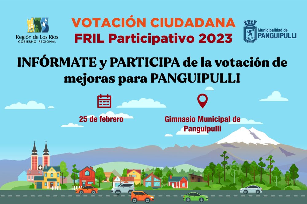 Panguipulli: invitan a participar en votación de proyectos Fril Participativo