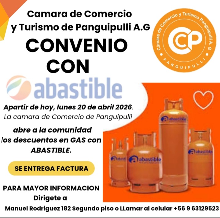 Cámara de Comercio de Panguipulli concreta convenio con Abastible para ofrecer descuentos en gas a toda la comunidad